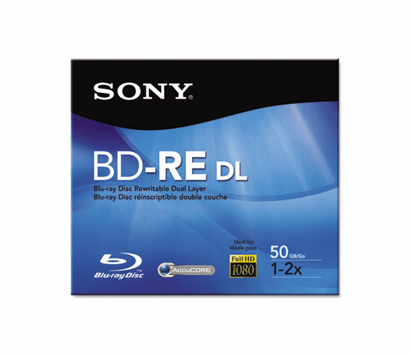 SONBNE50RH BD-RE Dual Layer Rewritable Disc, 50GB, 2x By SONY ELECTRONICS, INC.