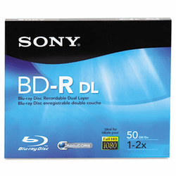 SONBNR50R2H BD-R Dual Layer Recordable Disc, 50GB, 2x By SONY ELECTRONICS, INC.