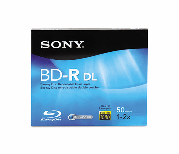 SONBNR50R2H BD-R Dual Layer Recordable Disc, 50GB, 2x By SONY ELECTRONICS, INC.