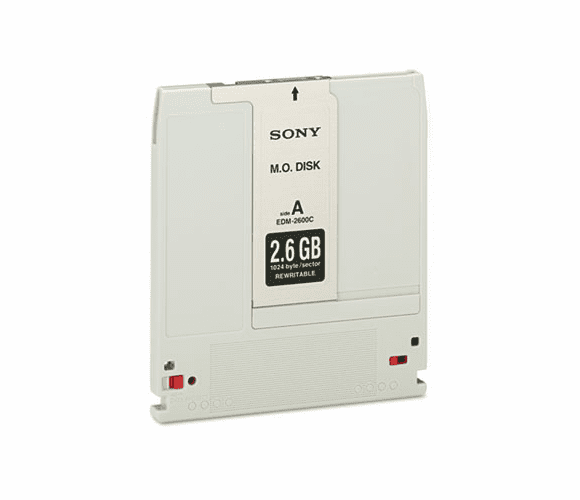 SONEDM2600 Magneto Optical Disk, 5.25", 2.6GB, 1,024 Bytes/Sector, Rewritable By SONY ELECTRONICS, INC.