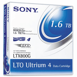 SONLTX800G 1/2" Ultrium LTO-4 Cartridge, 2600ft, 800GB Native/1.6TB Compressed Capacity By SONY ELECTRONICS, INC.