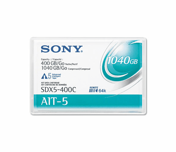 SONSDX5400C 8 mm AIT-5 Cartridge, 246m, 400GB Native/800GB Compressed Capacity By SONY ELECTRONICS, INC.