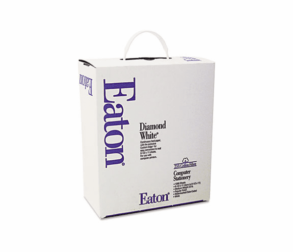 SOU3552010 25% Cotton Continuous Paper, White, 20lb, 9-1/2 x 11, Perforated, 100 Sheets By SOUTHWORTH CO.