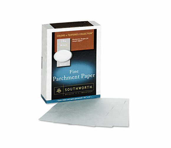 SOU974C Parchment Specialty Paper, Gray, 24 lbs., 8-1/2 x 11, 500/Box By SOUTHWORTH CO.