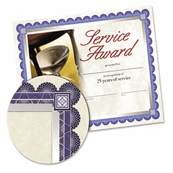 SOUCT1 Foil-Enhanced Certificates w/CD, 8-1/2 x 11, Silver Border, 15/Pack By SOUTHWORTH CO.