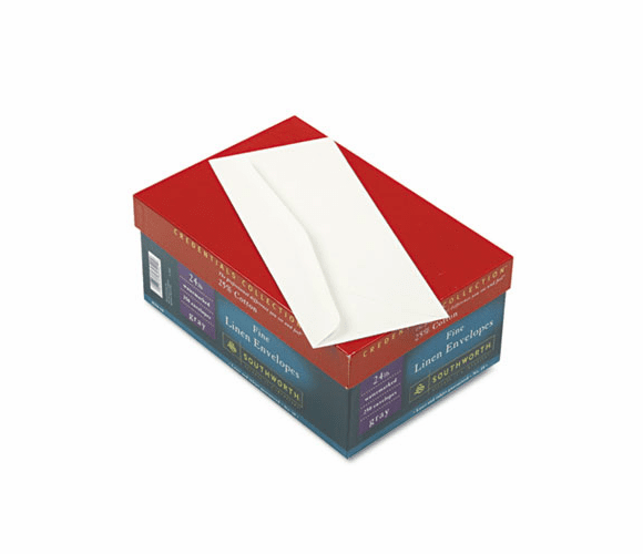 SOUJ57410 25% Cotton #10 Envelope, Gray, 24 lbs., Linen, 250/Box, FSC By SOUTHWORTH CO.