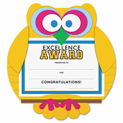 SOUMAK1 Motivations Owl "Excellence" Certificate Award Kit & Holder, 8.5 X 5.5, 10/pk By SOUTHWORTH CO.