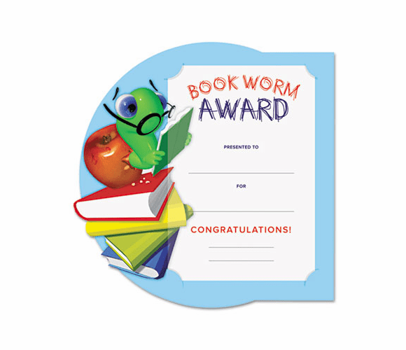SOUMAK2 Motivations Bookworm Certificate Award Kit and Holder, 8.5 X 5.5, 10/pk By SOUTHWORTH CO.