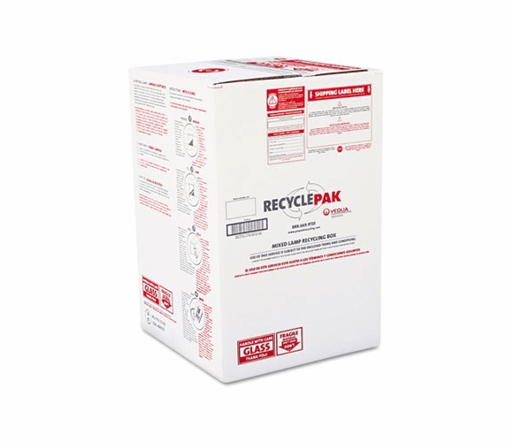 SPDSUPPLY126 Prepaid Recycling Container Kit for Mixed Lamps, 16w x 16d x 25h Box, White By STRATEGIC PRODUCT DISTRIBUTION