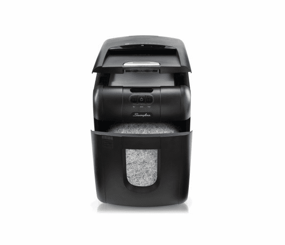 Stack-and-Shred 100M Hands Free Shredder, Micro-Cut, 100 Sheets By Swingline