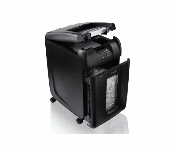 Stack-and-Shred 300M Hands Free Shredder, Micro-Cut, 300 Sheets By Swingline
