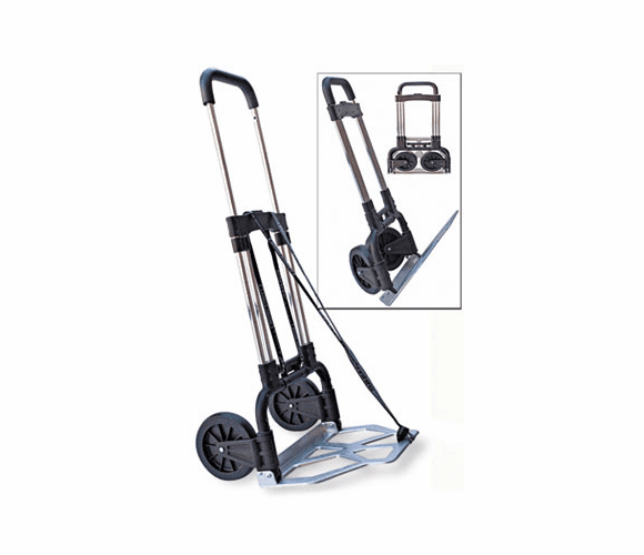 STB390009CHR Portable Slide-Flat Cart, 275lbs, 18 3/4 x 19 x 40, Black/Chrome By BOND STREET LTD.