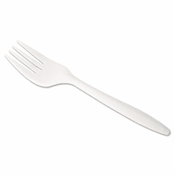 STMCPLA002S Jaya Compostable Cutlery, 6" Length, Fork, Pearl, 500 per Carton By ASEAN