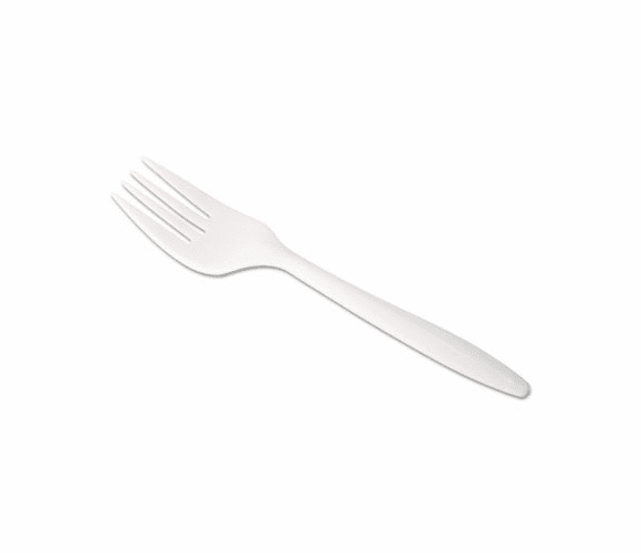 STMCPLA002S Jaya Compostable Cutlery, 6" Length, Fork, Pearl, 500 per Carton By ASEAN