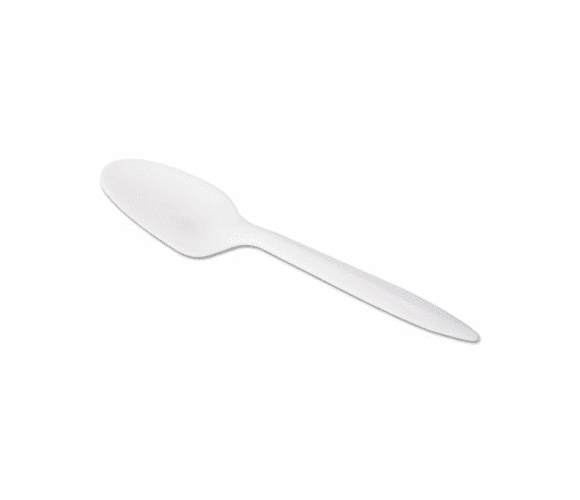 STMCPLA003S Jaya Compostable Cutlery, 6" Length, Spoon, Pearl, 500 per Carton By ASEAN