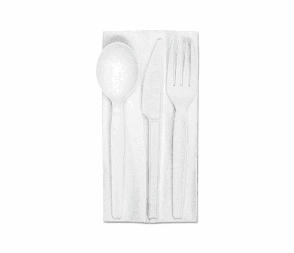 STMCPLA005 Jaya Compostable Cutlery Kit, 6" Length, Pearl, 250 Sets per Carton By ASEAN