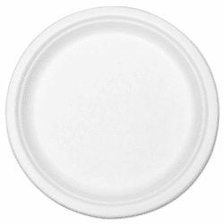 STMP011R Compostable Tableware, 7" Plate, White, 420/Carton By ASEAN