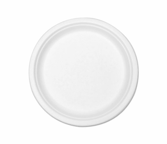STMP013R Compostable Tableware, 9" Plate, White, 300/Carton By ASEAN