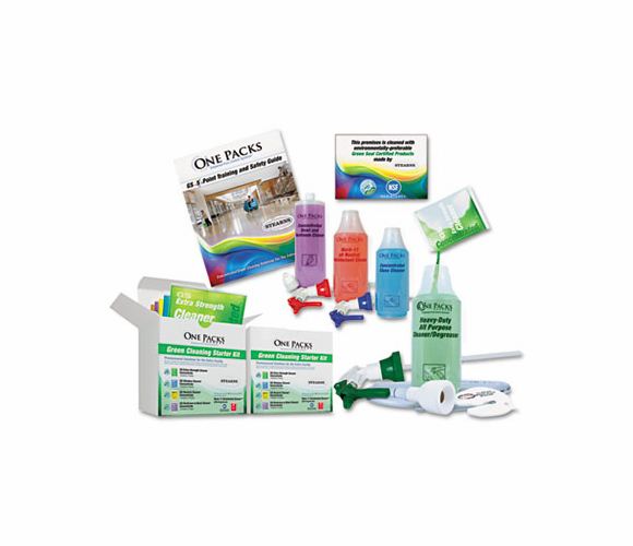 STNST0849UST Green Cleaning Starter Kit, Pre-Measured, 5 Type of Cleaners & Bottles, 1 Kit By STEARNS PACKAGING CORPORATION