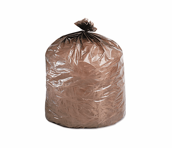 STOG3344B11 EcoBag, Extra Heavy Duty, 39 gal, 1.1mil, 33 x 44, Brown, 40/Box By STOUT