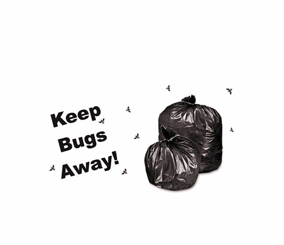 STOP3752K20 Insect-Repellent Trash, w/Pest-Guard, 55 gal, 2mil, 37 x 52, BLK, 65/Box By STOUT