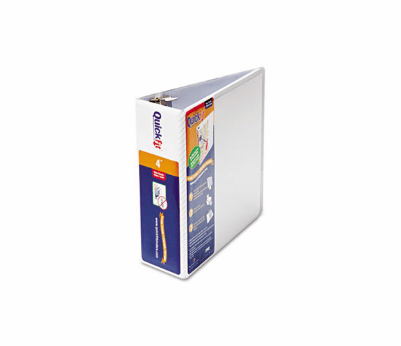 STW87060 Quick Fit D-Ring View Binder, 4" Capacity, White By STRIDE WRITING