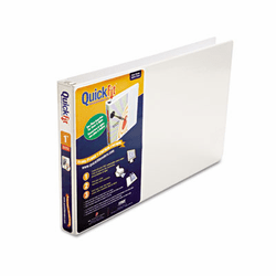 STW94010 Quick Fit Ledger D-Ring Binder, 1" Capacity, 11 x 17, White By STRIDE WRITING