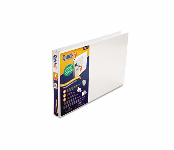 STW94010 Quick Fit Ledger D-Ring Binder, 1" Capacity, 11 x 17, White By STRIDE WRITING