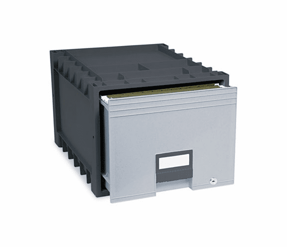 STX61178U01C Archive Drawer for Letter Files Storage Box, 18" Depth, Black/Gray By STOREX