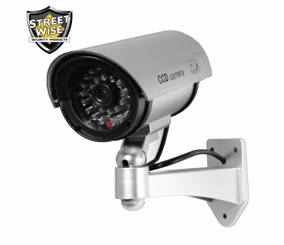 SWDC1100S 5 Inch IR Dummy Camera Silver By Streetwise Security Products