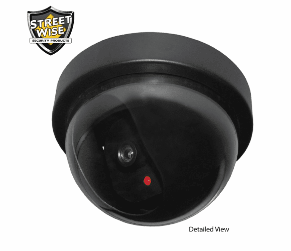 SWDDCL Dome Dummy Camera with Flashing LED Light By Streetwise Security Products