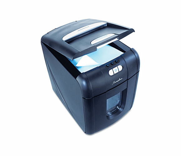 SWI1757571 Stack and Shred 100X Cross-Cut Shredder, 100 Sheet Capacity Automatic Feed By SWINGLINE