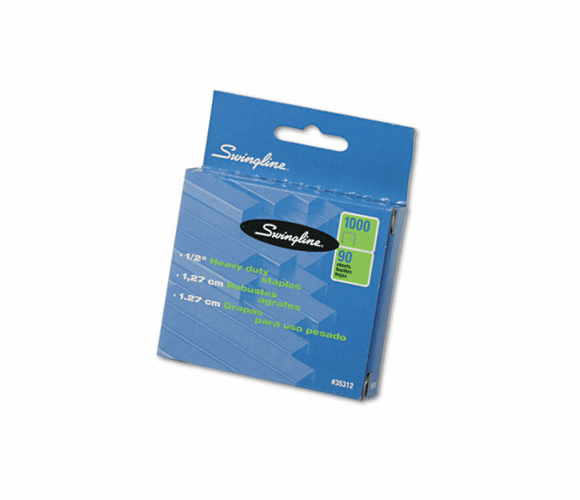 SWI35312 S.F. 13 Heavy-Duty 1/2 Inch Leg Length Staples, 90-Sheet Capacity, 1,000/Box By ACCO BRANDS, INC.