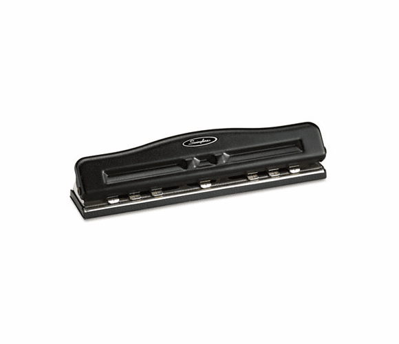 SWI74027 11-Sheet Desktop Punch, Seven-Hole Punch, 9/32" Holes, Black/Chrome By ACCO BRANDS, INC.