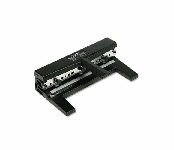 SWI74440 40-Sheet Heavy-Duty Three-Hole Adjustable Punch, 9/32" Holes, Black By ACCO BRANDS, INC.