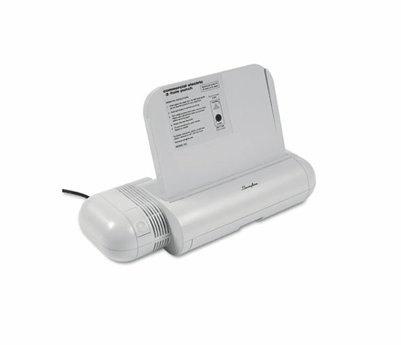 SWI74535 28-Sheet Commercial Electric Three-Hole Punch, 9/32" Holes, Platinum By ACCO BRANDS, INC.
