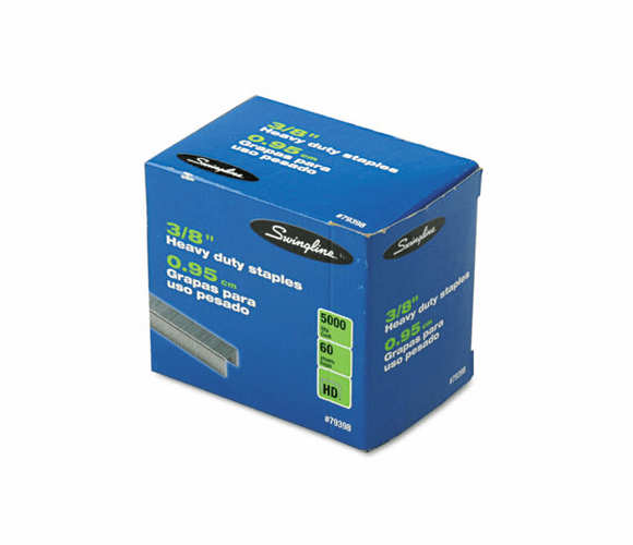 SWI79398 S.F. 39 Heavy-Duty 3/8 Inch Leg Length Staples, 60-Sheet Capacity, 5,000/Box By ACCO BRANDS, INC.
