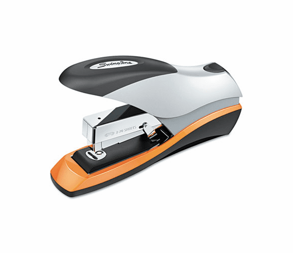 SWI87875 Optima Desktop Stapler, 70-Sheet Capacity, Silver/Orange/Black By ACCO BRANDS, INC.