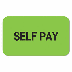 TAB01320 Medical Labels for Self Pay, 7/8 x 1-1/2, Fluor Green, 250/Roll By TABBIES