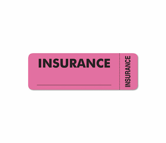 TAB06420 Medical Labels for Insurance, 1 x 3, Fluorescent Pink, 250/Roll By TABBIES