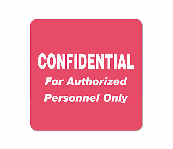 TAB40570 Medical Labels for Confidential, 2 x 2, Red, 500/Roll By TABBIES