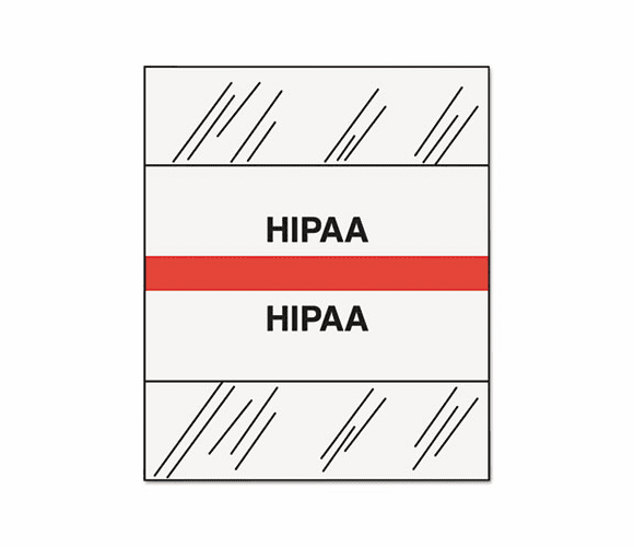 TAB54546 Tabbies Medical Chart Divider Index Tabs, HIPPA, 1-1/4", White and red, 100 By TABBIES