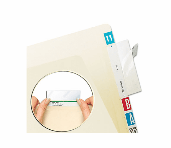 TAB58385 Protector, Top Tab Folder, 3 1/2 x 2, Clear, 500/BX By TABBIES