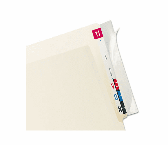 TAB68386 Protector, End Tab Folder, 8x2, Clear, 100/PK By TABBIES