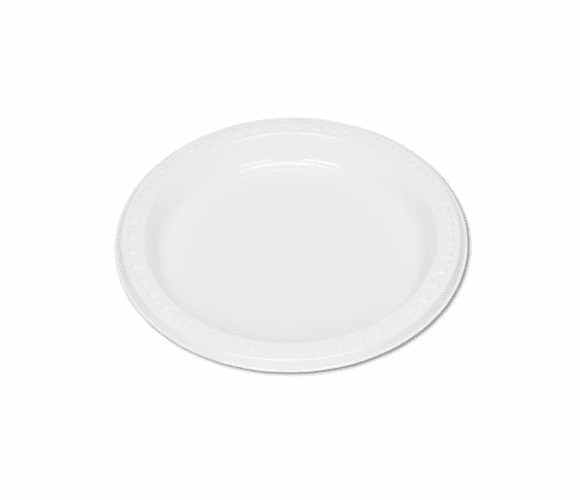 TBL7644WH Plastic Dinnerware, Plates, 7" Diameter, White, 125/Pack By TABLEMATE PRODUCTS, CO.