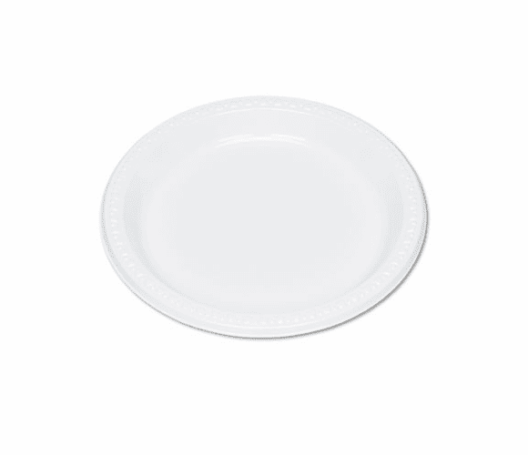 TBL9644WH Plastic Dinnerware, Plates, 9" Diameter, White, 125/Pack By TABLEMATE PRODUCTS, CO.