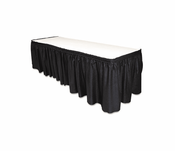 TBLLS2914BK Table Set Linen-Like Table Skirting, 29" x 14', Black By TABLEMATE PRODUCTS, CO.