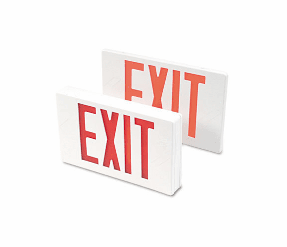 TCO07230 LED Exit Sign, Polycarbonate, 12-1/4 x 2-1/2 x 8-3/4, White By TATCO