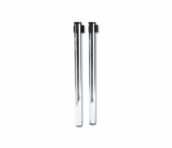TCO11500 Adjusta-Tape Crowd Control Stanchion Posts, Nylon, 40" High, Black, 2/Box By TATCO