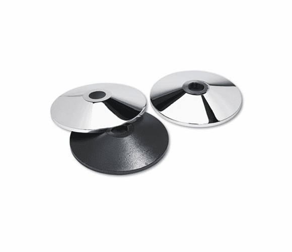 TCO11501 Adjusta-Tape Crowd Control Stanchion Bases, Chrome, 14" dia., Silver, 2/Box By TATCO